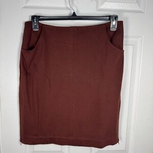 CAbi Rich Brown Pencil Skirt